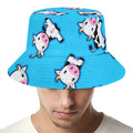 Cute Cartoon Baby Cow Pattern Print Bucket Hat