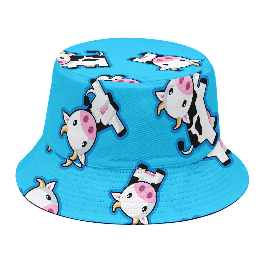 Cute Cartoon Baby Cow Pattern Print Bucket Hat