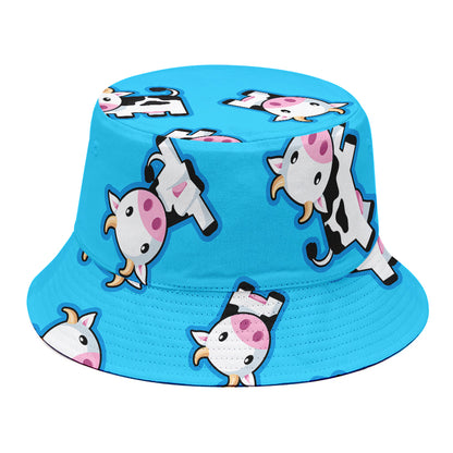 Cute Cartoon Baby Cow Pattern Print Bucket Hat
