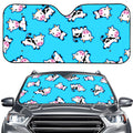 Cute Cartoon Baby Cow Pattern Print Car Windshield Sun Shade