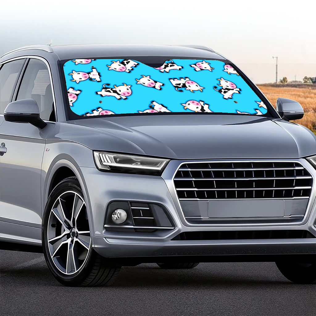 Cute Cartoon Baby Cow Pattern Print Car Windshield Sun Shade