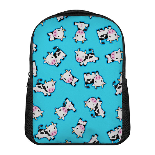 Cute Cartoon Baby Cow Pattern Print Casual Backpack