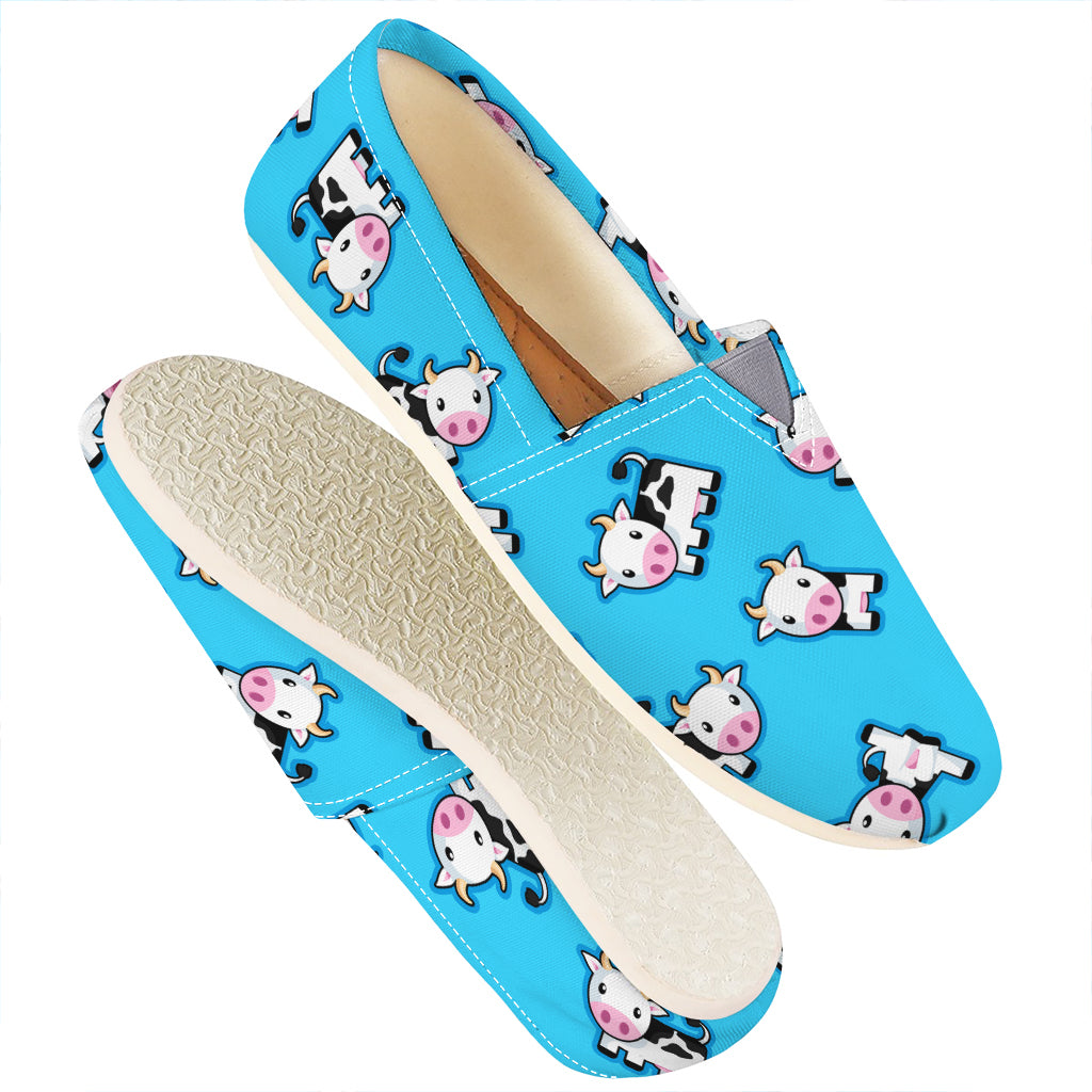 Cute Cartoon Baby Cow Pattern Print Casual Shoes