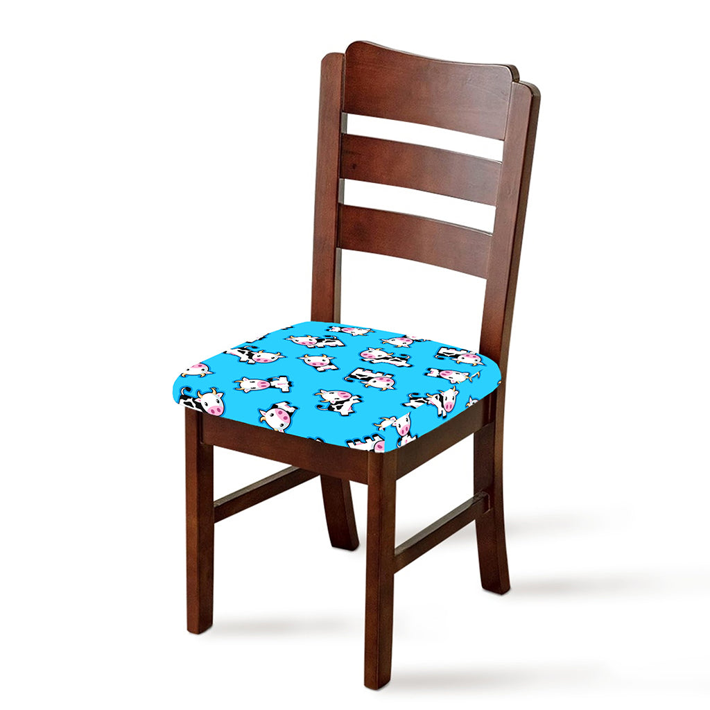 Cute Cartoon Baby Cow Pattern Print Chair Cushion Cover