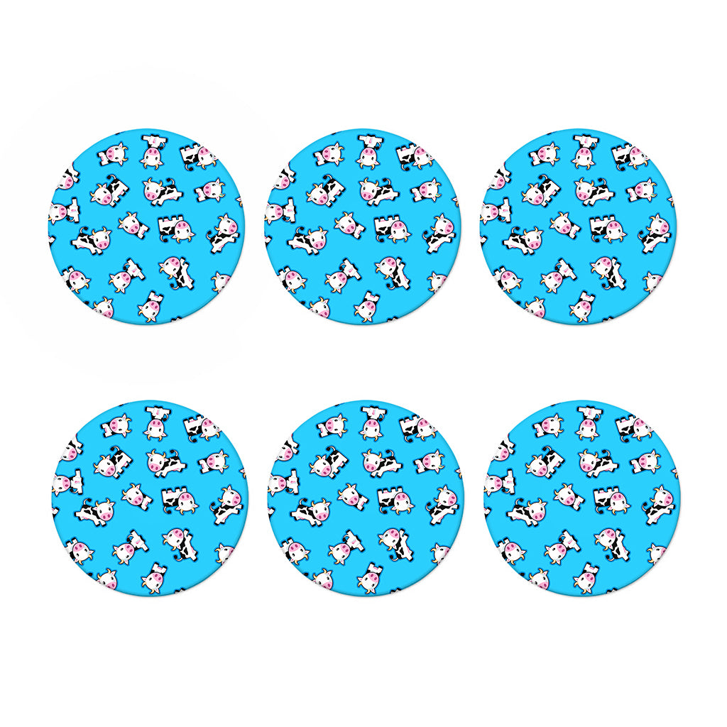 Cute Cartoon Baby Cow Pattern Print Coaster Set