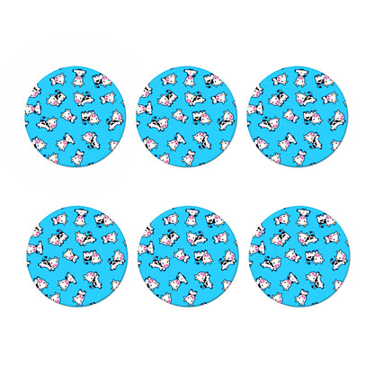 Cute Cartoon Baby Cow Pattern Print Coaster Set