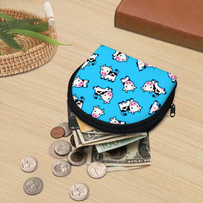 Cute Cartoon Baby Cow Pattern Print Coin Purse