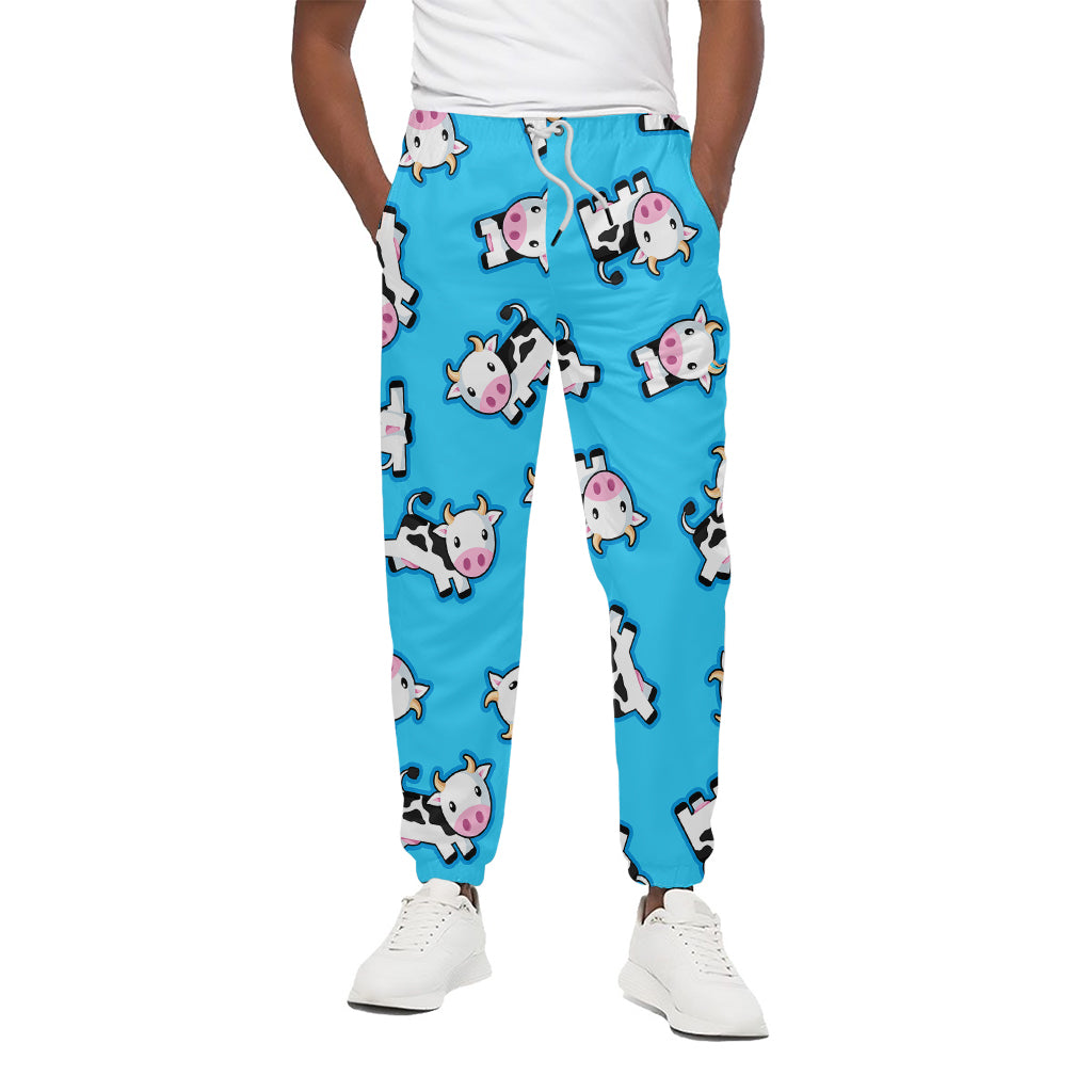Cute Cartoon Baby Cow Pattern Print Cotton Pants