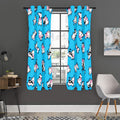 Cute Cartoon Baby Cow Pattern Print Grommet Curtain Panels