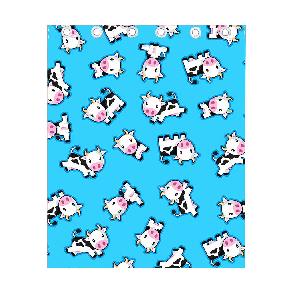 Cute Cartoon Baby Cow Pattern Print Curtain