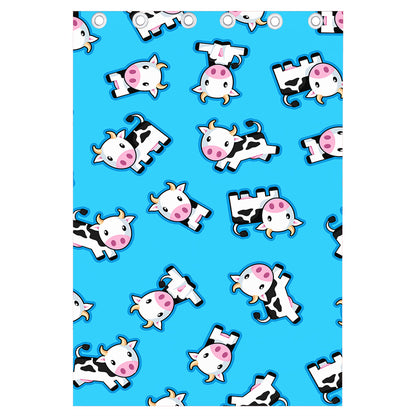 Cute Cartoon Baby Cow Pattern Print Curtain