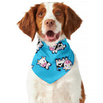 Cute Cartoon Baby Cow Pattern Print Dog Bandana