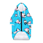 Cute Cartoon Baby Cow Pattern Print Dog Zip Up Hoodie