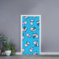 Cute Cartoon Baby Cow Pattern Print Door Sticker