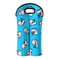Cute Cartoon Baby Cow Pattern Print Double Neoprene Wine Tote