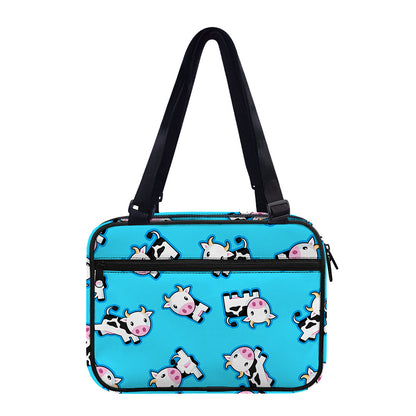 Cute Cartoon Baby Cow Pattern Print Double Strap Bible Bag
