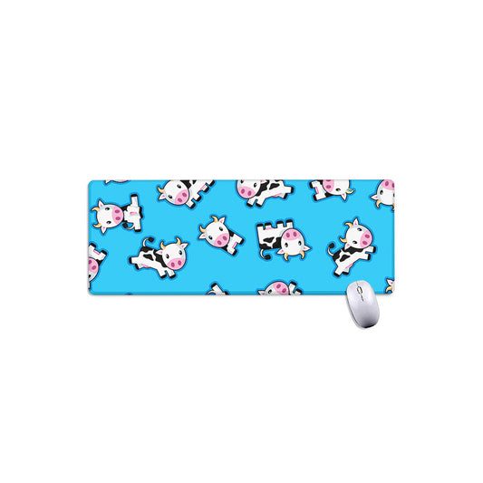 Cute Cartoon Baby Cow Pattern Print Extended Mouse Pad