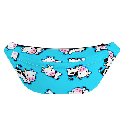 Cute Cartoon Baby Cow Pattern Print Fanny Pack