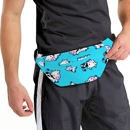 Cute Cartoon Baby Cow Pattern Print Fanny Pack