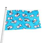 Cute Cartoon Baby Cow Pattern Print Flag
