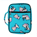 Cute Cartoon Baby Cow Pattern Print Front Pocket Bible Bag