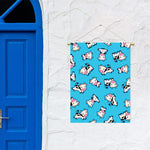 Cute Cartoon Baby Cow Pattern Print Garden Flag