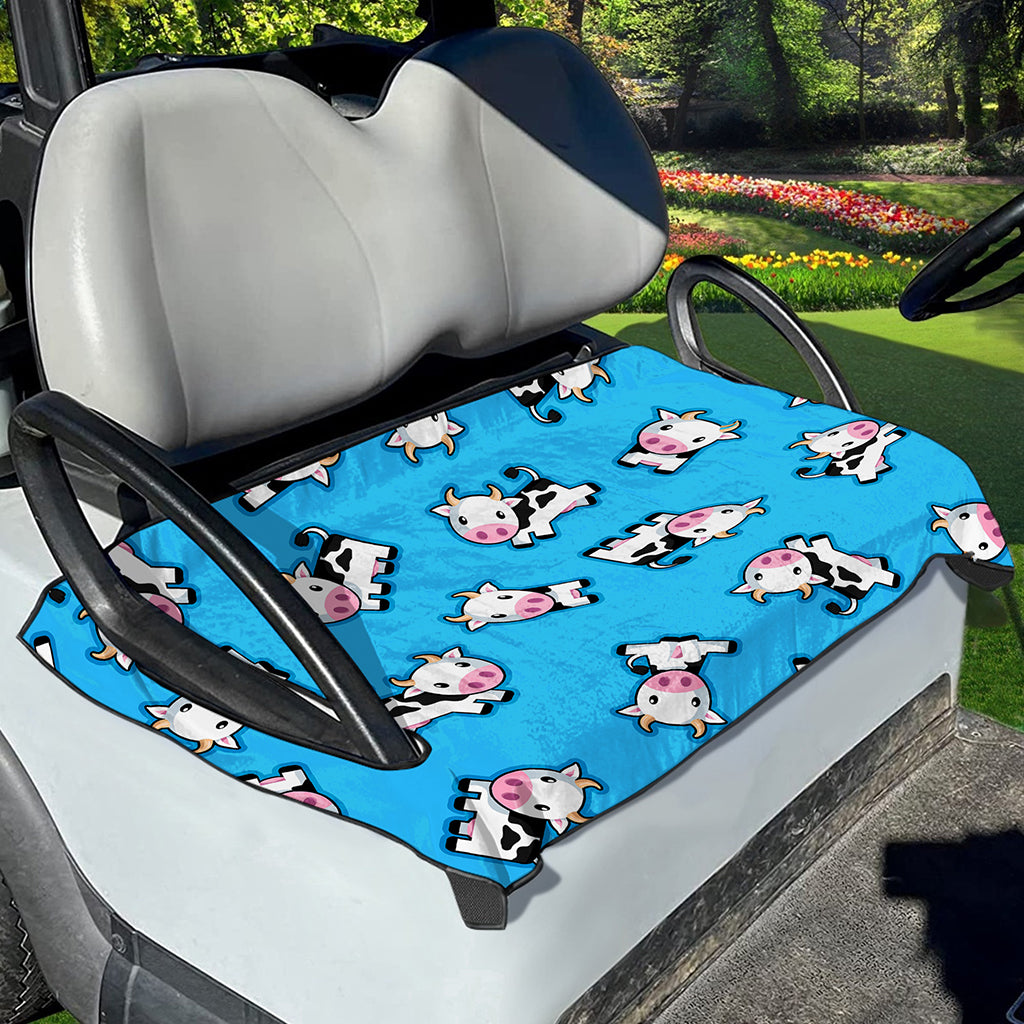 Cute Cartoon Baby Cow Pattern Print Golf Cart Seat Cover