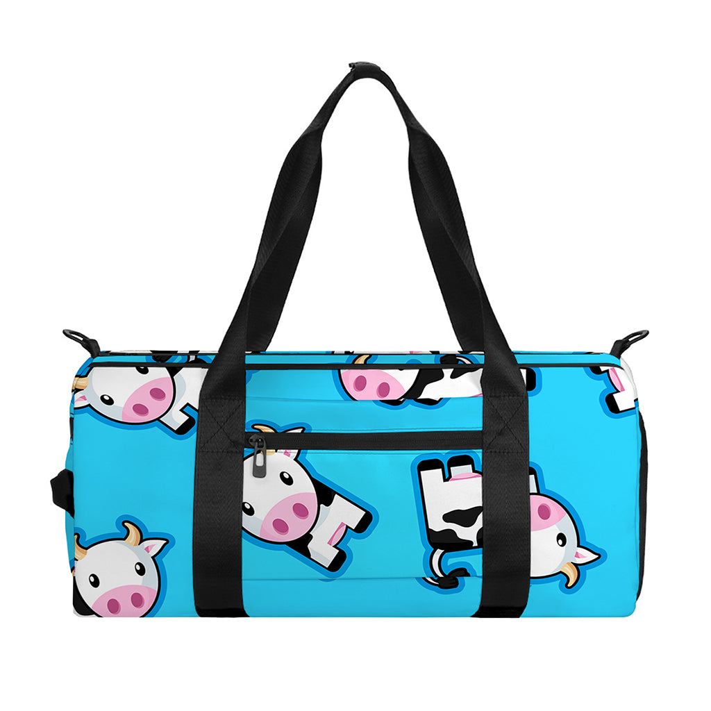 Cute Cartoon Baby Cow Pattern Print Gym Bag