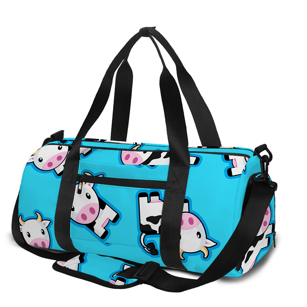 Cute Cartoon Baby Cow Pattern Print Gym Bag