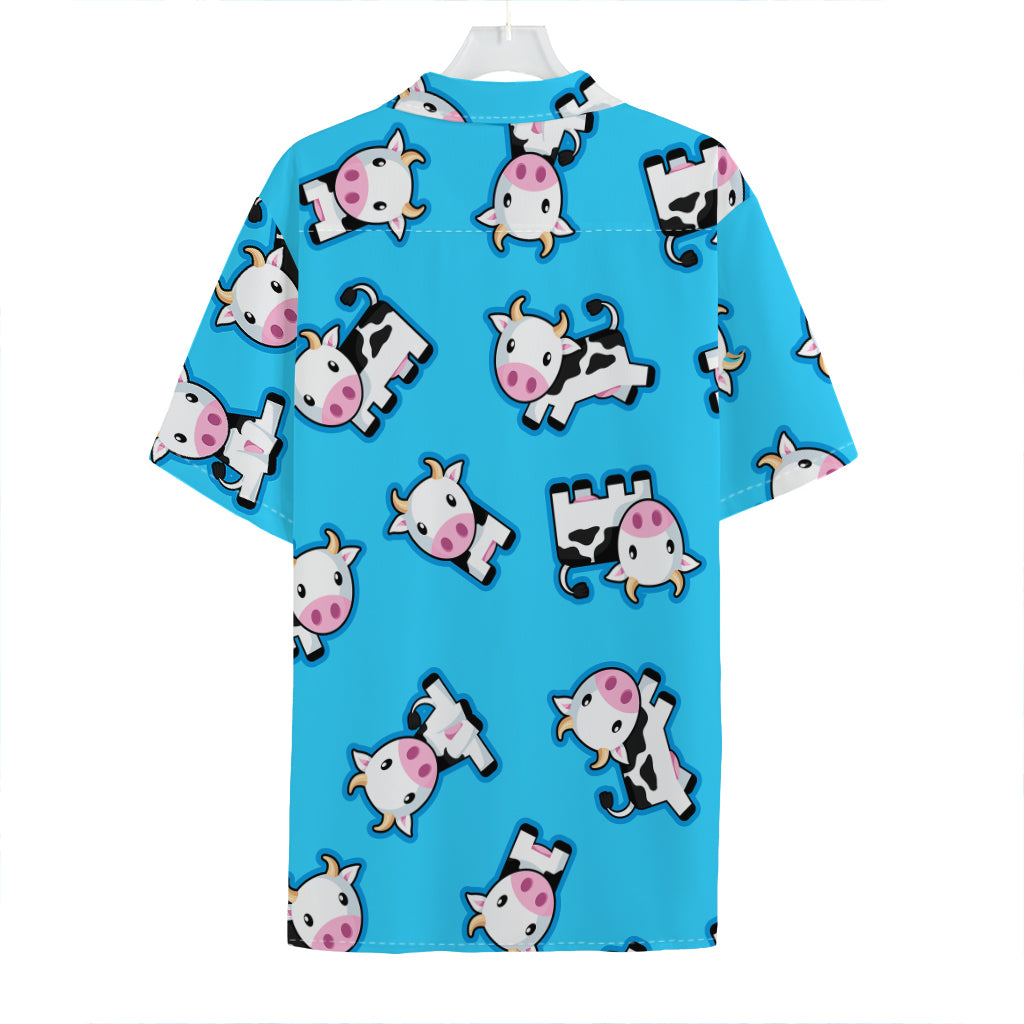 Cute Cartoon Baby Cow Pattern Print Hawaiian Shirt