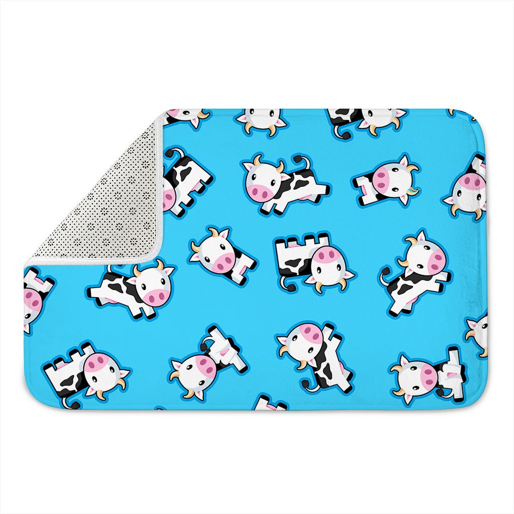 Cute Cartoon Baby Cow Pattern Print Indoor Door Mat