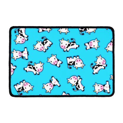 Cute Cartoon Baby Cow Pattern Print Kitchen Mat