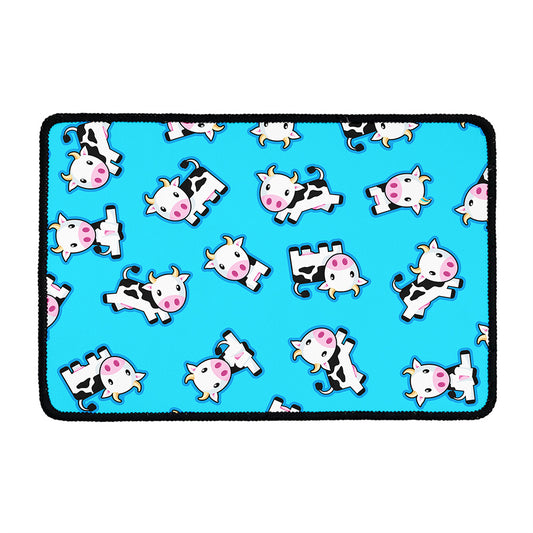 Cute Cartoon Baby Cow Pattern Print Kitchen Mat