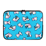 Cute Cartoon Baby Cow Pattern Print Laptop Sleeve