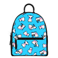 Cute Cartoon Baby Cow Pattern Print Leather Backpack