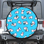 Cute Cartoon Baby Cow Pattern Print Leather Spare Tire Cover