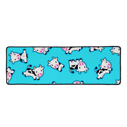 Cute Cartoon Baby Cow Pattern Print Long Kitchen Mat