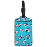 Cute Cartoon Baby Cow Pattern Print Luggage Tag