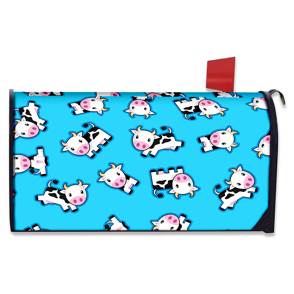 Cute Cartoon Baby Cow Pattern Print Mailbox Cover