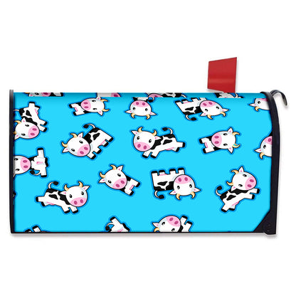 Cute Cartoon Baby Cow Pattern Print Mailbox Cover