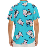 Cute Cartoon Baby Cow Pattern Print Men's Deep V-Neck Shirt