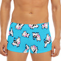 Cute Cartoon Baby Cow Pattern Print Men's Short Boxer Briefs