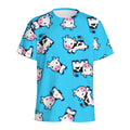 Cute Cartoon Baby Cow Pattern Print Men's Athletic T-Shirt