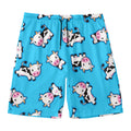 Cute Cartoon Baby Cow Pattern Print Men's Swim Trunks
