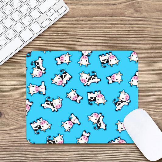 Cute Cartoon Baby Cow Pattern Print Mouse Pad