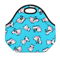 Cute Cartoon Baby Cow Pattern Print Neoprene Lunch Bag