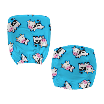 Cute Cartoon Baby Cow Pattern Print Office Chair Cover