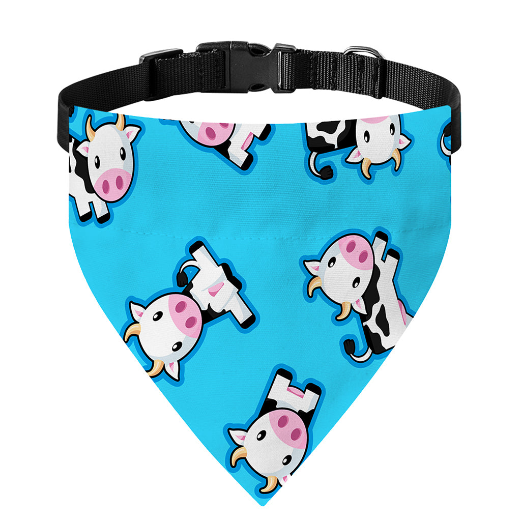 Cute Cartoon Baby Cow Pattern Print Over The Collar Dog Bandana