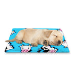 Cute Cartoon Baby Cow Pattern Print Pet Cooling Mat Cover
