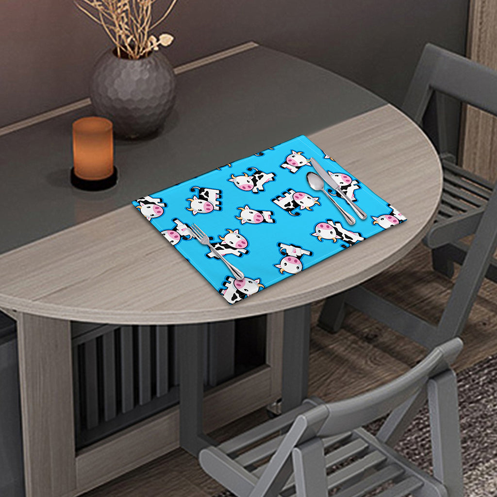 Cute Cartoon Baby Cow Pattern Print Placemat